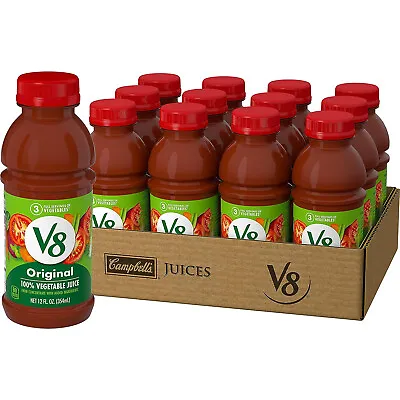 V8 Original 100% Vegetable Blend With Tomato Juice 12 Fl Oz Bottles Pack Of 12 • $29.99