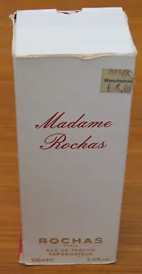 Vintage 1980’s Madame Rochas Paris Eau De Parfum Vaporisateur Bottle 100ml: 3.4f • £10