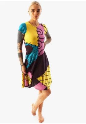 $10 • Buy Disney Nightmare Before Christmas Sally Women's Short Sleeve Costume Dress