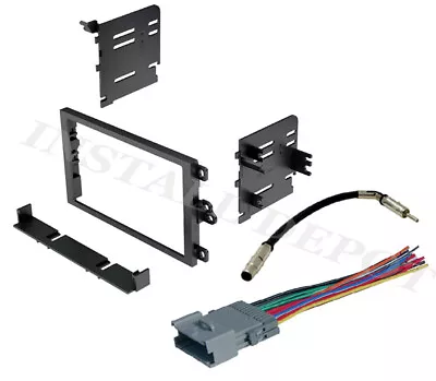 GM Car Stereo Radio Double DIN Dash Install Kit W/Wire Harness & Antenna Adapter • $17.95