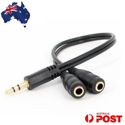 3.5mm Headphone Aux Stereo Y Splitter Double Adapter Jack For IPod IPhone Audio • $4.59