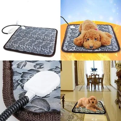 Pet Heating Pad Temperature Control Anti-bite Steel Cord Waterproof Cat Dog Mat • $15.86