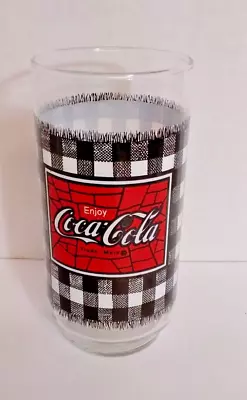 Steak N Shake Coca Cola Glasses In Sight It Must Be Right Black & White Checked • $6.76