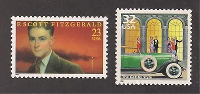 F. Scott Fitzgerald - The Great Gatsby - Set Of 2 U.s. Stamps - Mint Condition • $4.95