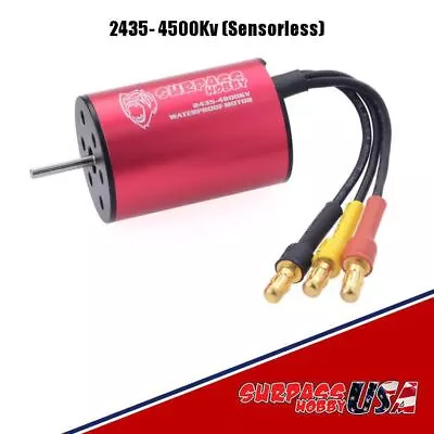 Surpass USA 2435-4500Kv 2-3S Mini Motor  2.0mm Shaft 3.5mm Connector 1/16 1/18 • $16.99