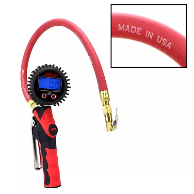 Milton S-568 Heavy Duty Digital Tire Inflator Gauge Lock On Air Chuck 20  Hose • $86.95