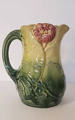 Antique Art Nouveau French Majolica #296 Pitcher Geo Martel Of Desvres • $69.95