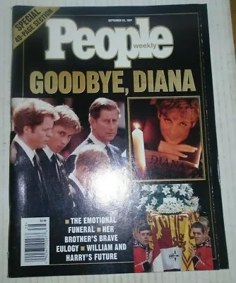 People Weekly Magazine Goodbye Diana September 22 1997 Special Edition • $0.99