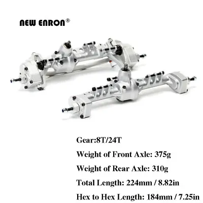 £57.48 • Buy RC 1:10 Metal Front / Rear Complete Axle For Axial SCX10 III AXI03006 AXI03007