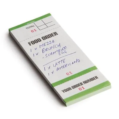 50 X Bar Food Order Pad With Order Tickets 50 Pages Single Leaf Waiter Book • £28.87