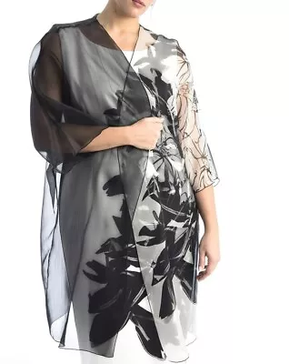 MARINA RINALDI By MAX MARA 100% Silk Coat Size 25 MR 16W US 46 DE 54 IT • $115