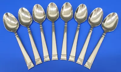 8 - Heritage Mint Ltd. BENTLEY Glossy 18/10 Stainless Flatware 6 3/8  TEASPOONS • $38.95