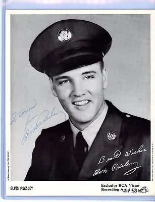 Scarce Elvis Presley Signed Autographed 8x10 RCA Photo As Soldier! EPPERSON COA • $5999.99