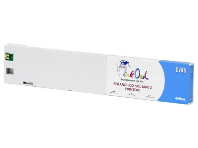 440ml InkOwl CYAN Compatible Cartridge For Roland ECO-SOL MAX 2 (ESL4-4CY) • $71.95