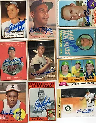 Autographed  Oakland A's  Athletics Kansas City  All Years 20% Off After 4 Cards • $4.49