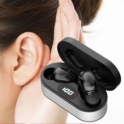 2Pcs Hearing Aids Kit Rechargeable Hearing Device Sound Voice Amplifier Black • $94.43