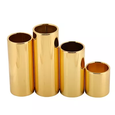 4pcs/set Electric Guitar Metal Slide Bar Guitars String Slides Golden NEW • $13.94