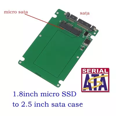 1.8  Micro SATA SSD HDD To 2.5  SATA Adapter Converter Card With Case 7mm Thick • $9.38