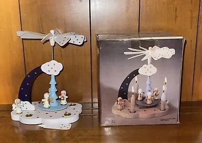 $45.99 • Buy German Weihnachts Pyramid Blue Windmill Carousel Candle Power Christmas Vtg