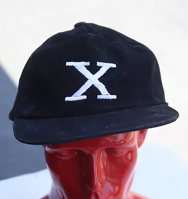 Vintage Malcolm X Ama Pro Black Leather Hat Snapback Universal Amapro • $175