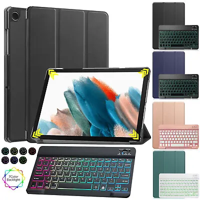 For Samsung Galaxy Tab S9 S9+ FE FE+ A9 A9+ Tablet Keyboard Leather Case Cover • $28.99