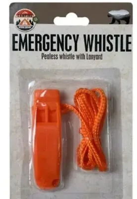 Emergency Whistle With Lanyard - Security Hiking Camping • $5.95