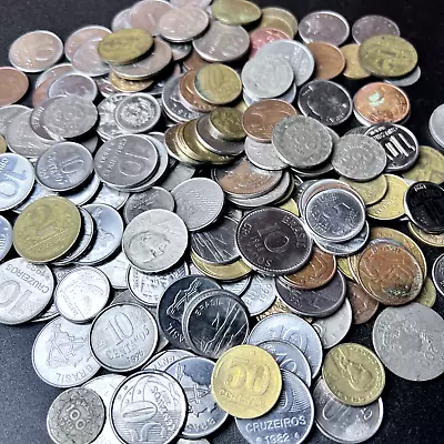Brazilian Coins: 100 Random Coins From Brazil A CoinCollection Lot • $55