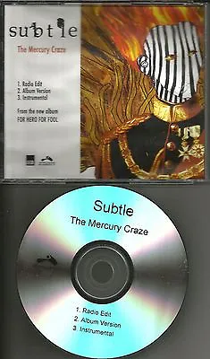$22.49 • Buy SUBTLE Mercury Craze W/RARE EDIT & INSTRUMENTAL USA 2006 PROMO DJ CD Single MINT