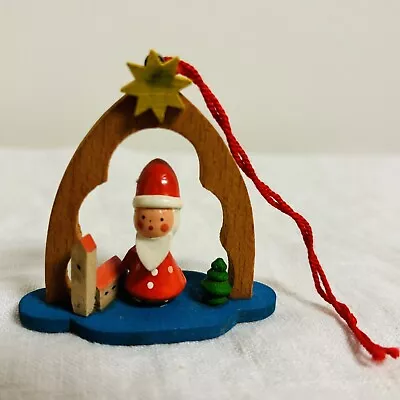 Vintage German Wood Santa Claus Ornament Likely By Holzkunst Christian Ulbricht • $9.99