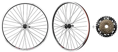 VENZO Bicycle MTB Wheelset 26  7 Speed With Shimano MF-TZ500-7 14-34T Freewheel • $109.98