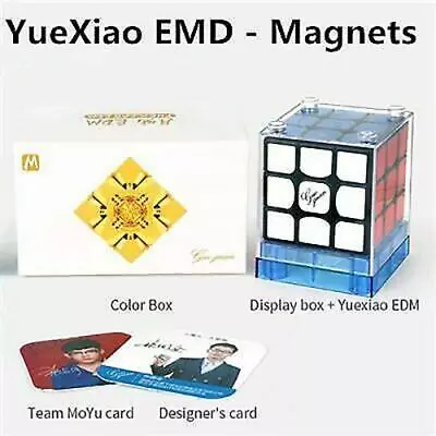 MoYu GuoGuan YueXiao EDM Magnetic 3x3x3 Black Magic Speed Cube Ship From USA • $24.95