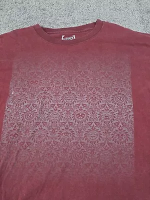 VINTAGE VANS Shirt Mens XXL Bergundy Sacred Geometry Y2K Grunge Faded Skater • $13.95