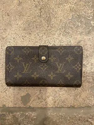 Vintage Louis Vuitton Authentic Monogram Kisslock Long Bifold Snap Wallet • $100