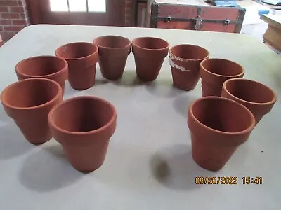 Vintage Lot Of 10 Terra-cotta/Clay 3  Flowerpots • $17.99