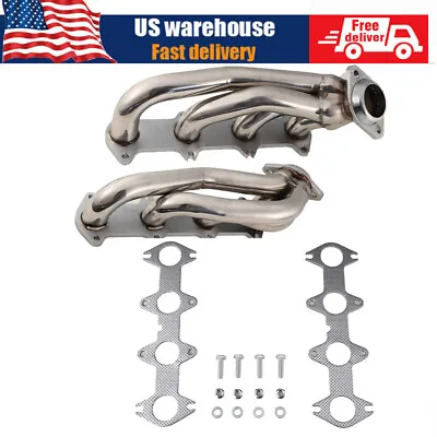 Stainless Steel Shorty Exhaust Headers For 2004-2010 Ford F150 F250 5.4L V8 • $165.29