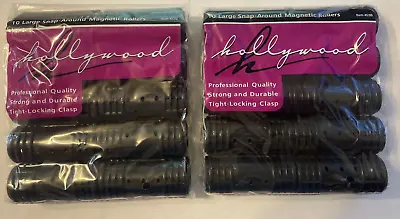 (Lot Of 2) Hollywood Large Snap-Around Magnetic Rollers 10 Each Pack Item 453B • $3.99