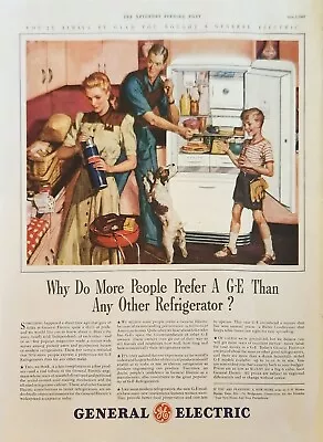 1941 General Electric Refrigerator Vintage Ad Why Do More People Prefer • $13.95