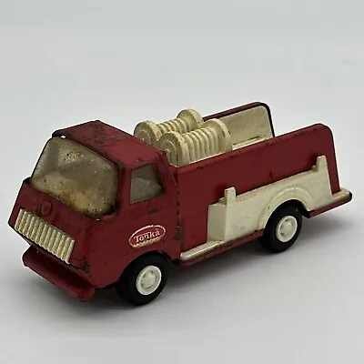 VTG Tonka Mini Pumper Fire Truck Pressed Steel #595 W/Two Ladders Metal 1976-77 • $8.88