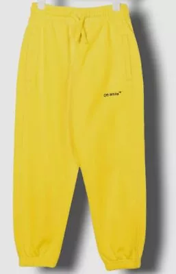 $355 Off-White Boy's Yellow Monster Arrow Track Sweat Pants Size 6 • $113.98