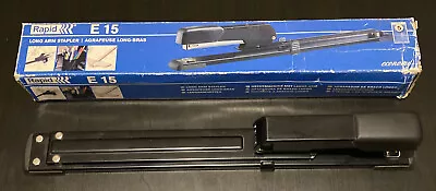 £16.99 • Buy RAPID E15 LONG ARM STAPLER In Original Packaging 24/6 26/6 Sweden Isaberg Rapid