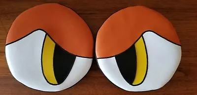 $56.99 • Buy Vw Dune Buggy   Marine Vinyl Headlight Covers Orange/y 7  Padded Inserts