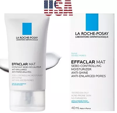 La Roche-Posay Effaclar Mat Moisturizing Sebum-Regulating Cream 40 Ml EXP/2026 • $15.99