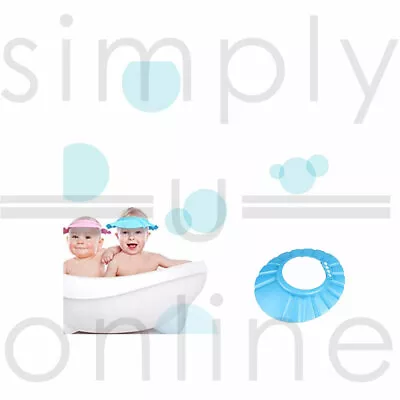 £3.19 • Buy Baby / Child Kid Shampoo Bath Shower Wash Hair Hat Visor Cap Shield - Blue