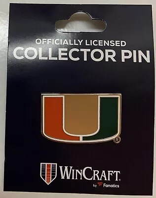 Miami Hurricanes U Logo Lapel Collector Pin New • $13