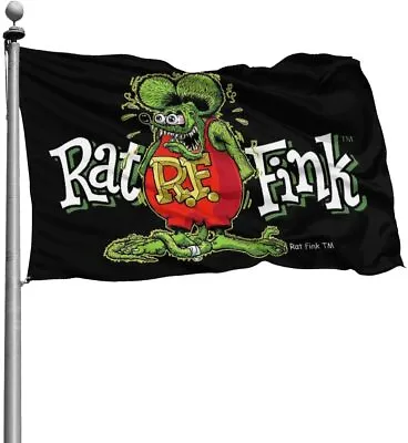 Rat Fink Flag Banner Sign Matco 3x5 Ft Hot Rod Ford Chevy Mustang Mopar Man Cave • $13.50