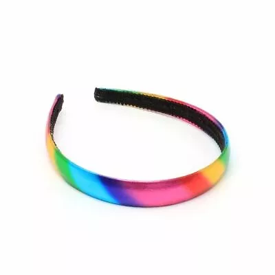 £3.29 • Buy Ladies Girls Childrens Rainbow Colour 2.5cm Wide Hair Band Alice Band
