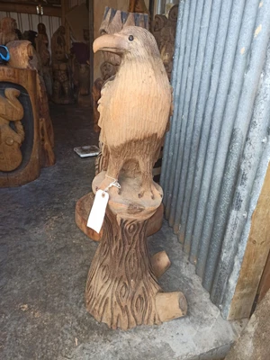 £320 • Buy Chainsaw Carving Sussex Elm Wood Eagle Great Gift Garden Decoration Sculptures 