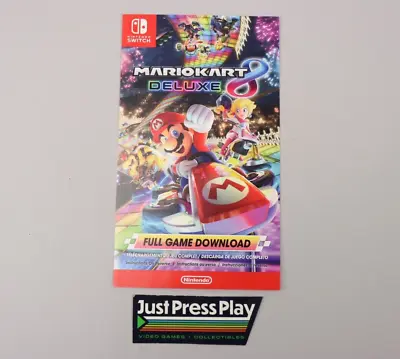 Mario Kart 8 Deluxe Nintendo Switch Full Game Download Code Card Shipping ONLY! • $34.99