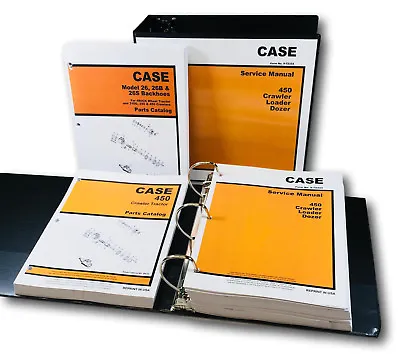 $99.97 • Buy Case 26 26B 26S Backhoe 450 Crawler 188 Diesel Engine Service Parts Manual Set
