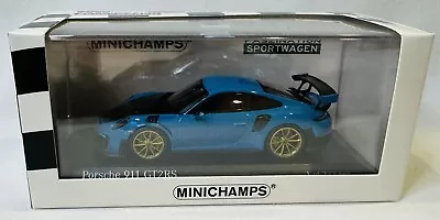 Porsche 911 (991 II) GT2 RS 2018 Miami Blue / Golden Rims 1:43 Minichamps • $59.99